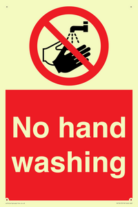 No hand washing